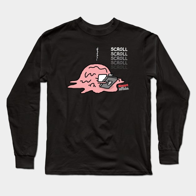 Brain Scrolling Long Sleeve T-Shirt by the Awkward Yeti